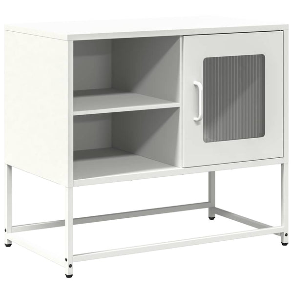 Weißer TV-Schrank aus Stahl, 68 cm