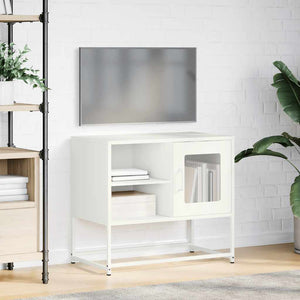 Weißer TV-Schrank aus Stahl, 68 cm