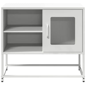 Weißer TV-Schrank aus Stahl, 68 cm