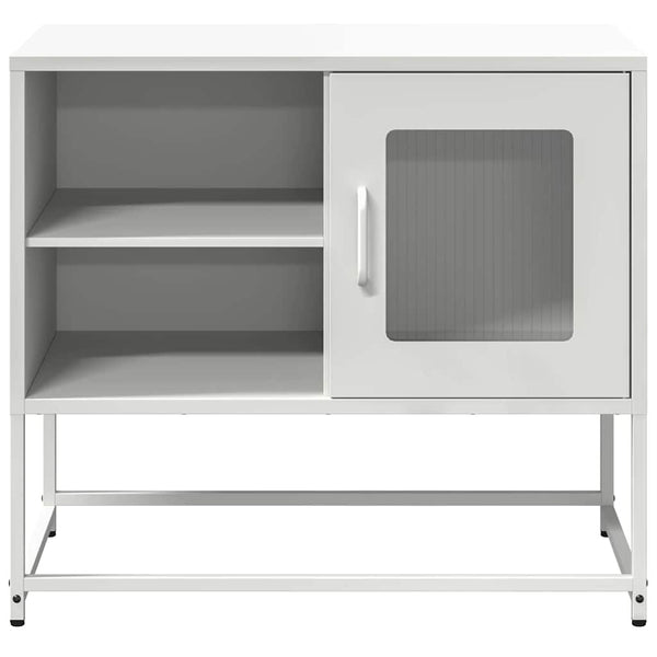 Weißer TV-Schrank aus Stahl, 68 cm