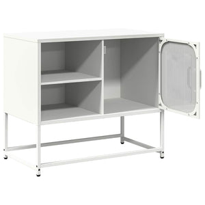 Weißer TV-Schrank aus Stahl, 68 cm