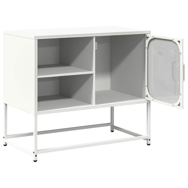 Weißer TV-Schrank aus Stahl, 68 cm