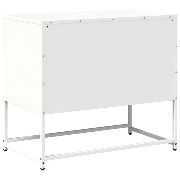Weißer TV-Schrank aus Stahl, 68 cm