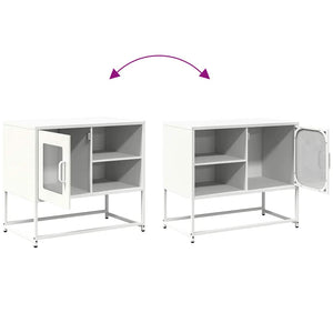 Weißer TV-Schrank aus Stahl, 68 cm