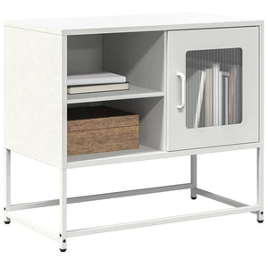 Weißer TV-Schrank aus Stahl, 68 cm