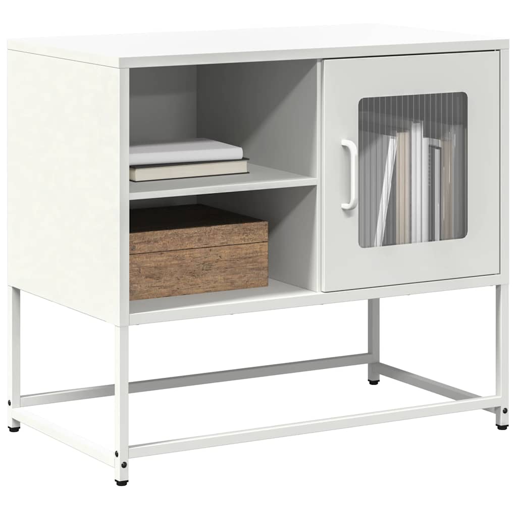 Weißer TV-Schrank aus Stahl, 68 cm