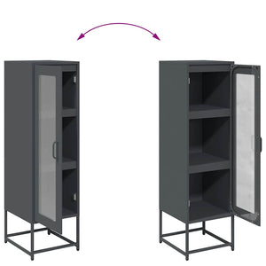 Highboard Anthrazit Stahl 36x39x123cm