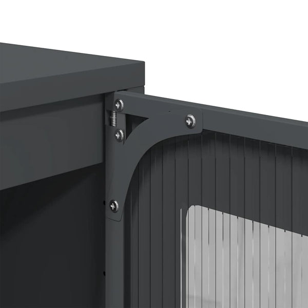 Highboard Anthrazit Stahl 36x39x123cm