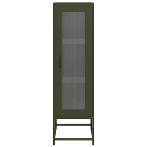 Olivgrünes Highboard, 123cm Stahl