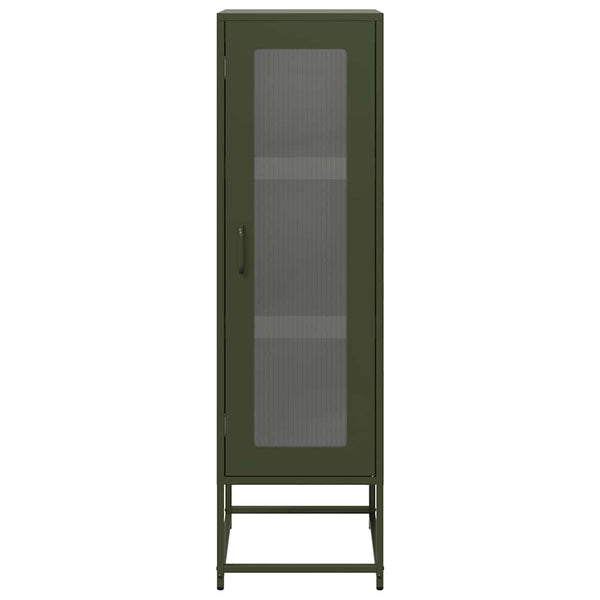 Olivgrünes Highboard, 123cm Stahl