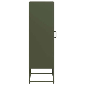 Olivgrünes Highboard, 123cm Stahl