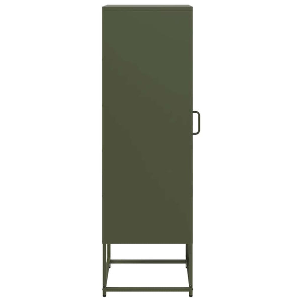 Olivgrünes Highboard, 123cm Stahl