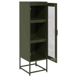 Olivgrünes Highboard, 123cm Stahl