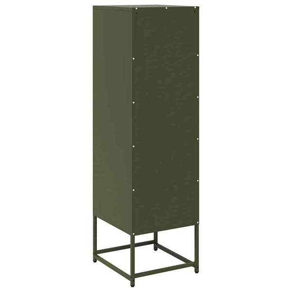 Olivgrünes Highboard, 123cm Stahl