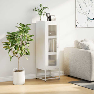Highboard Weiß Stahl 36x39x123 cm