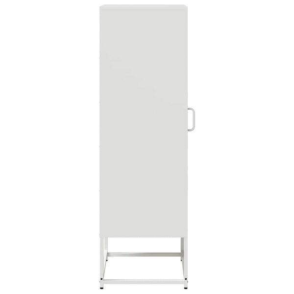 Highboard Weiß Stahl 36x39x123 cm