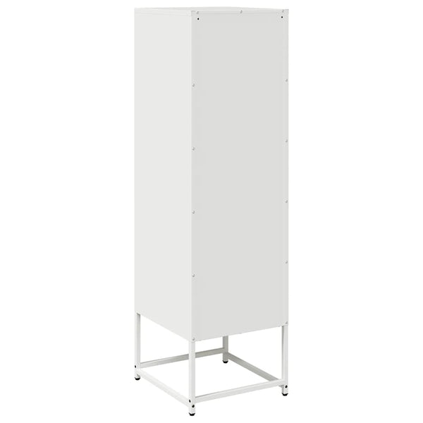 Highboard Weiß Stahl 36x39x123 cm