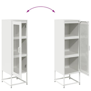 Highboard Weiß Stahl 36x39x123 cm