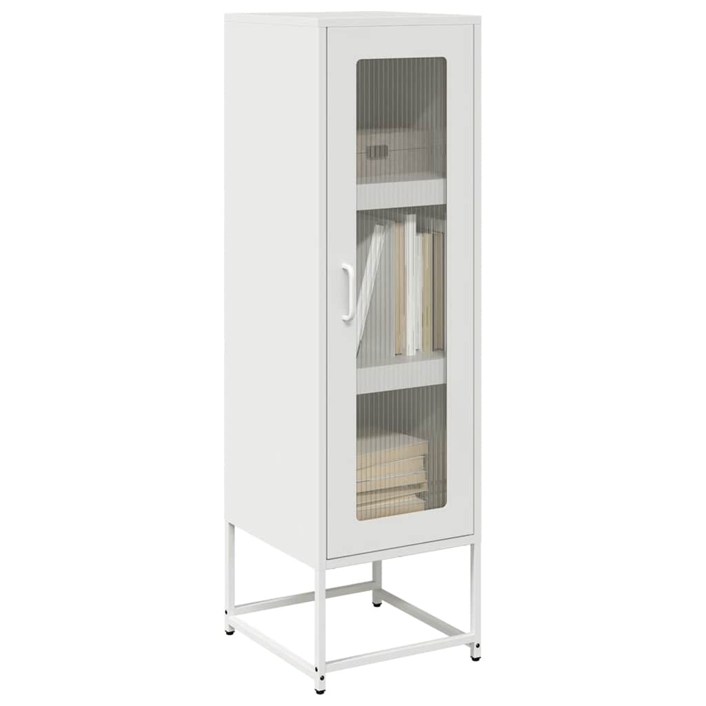 Highboard Weiß Stahl 36x39x123 cm