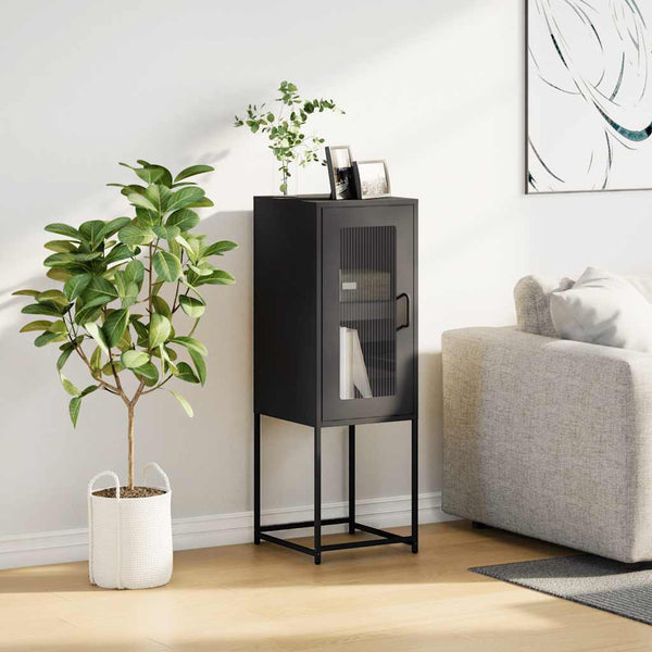 Schwarzes Sideboard 36x39x107 cm