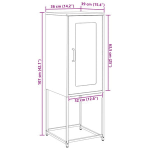 Rosa Sideboard, 36x39x107 cm, Stahl