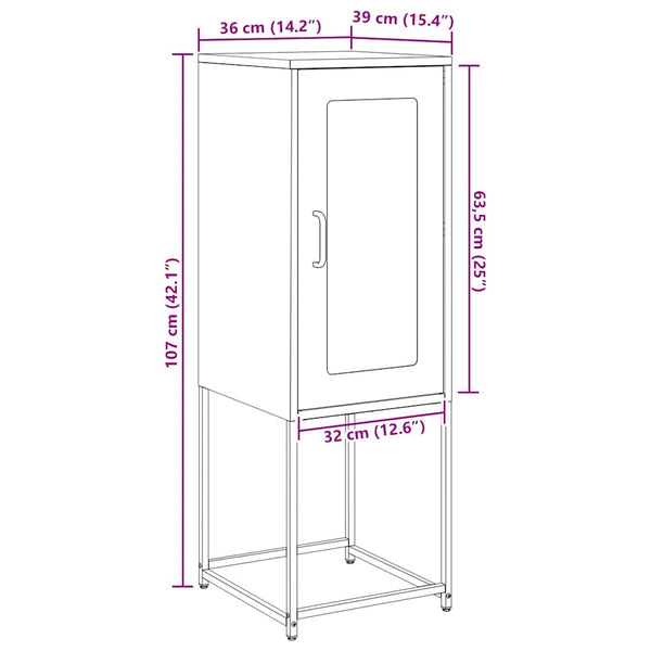 Rosa Sideboard, 36x39x107 cm, Stahl