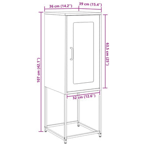 Anthrazit Sideboard 36x39x107 cm