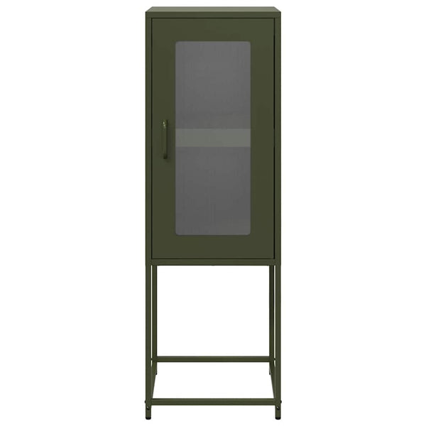 Olivgrünes Sideboard, 36x39x107 cm