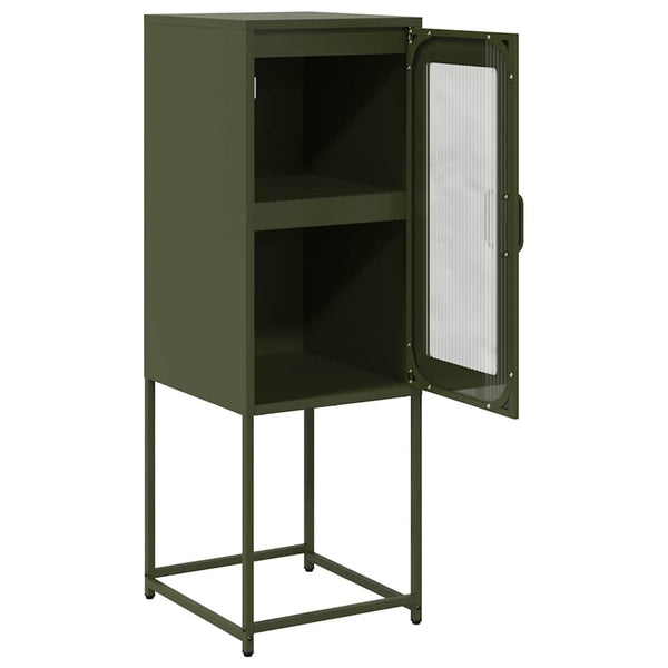 Olivgrünes Sideboard, 36x39x107 cm