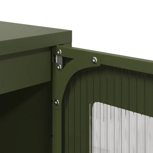 Olivgrünes Sideboard, 36x39x107 cm