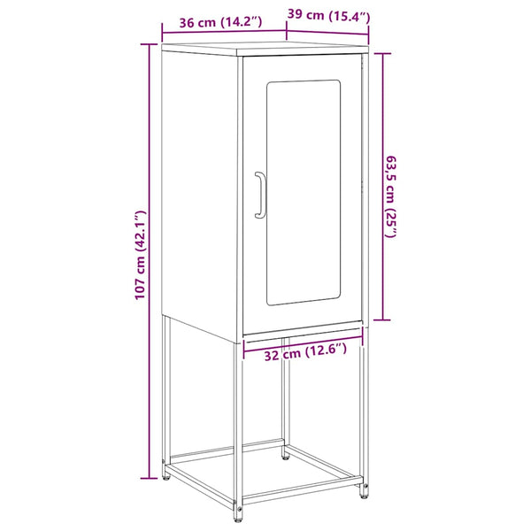 Weißes Sideboard 36x39x107 cm