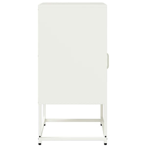 Weißer Nachttisch aus Stahl, 36x39x78 cm