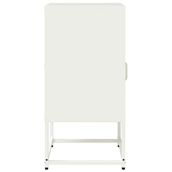 Weißer Nachttisch aus Stahl, 36x39x78 cm