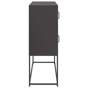 Schwarzes Sideboard, Stahl, 100,5 cm