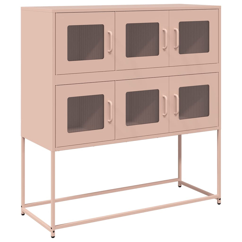 vidaXL Sideboard Pink 100.5x39x107 cm Cold Rolled Steel