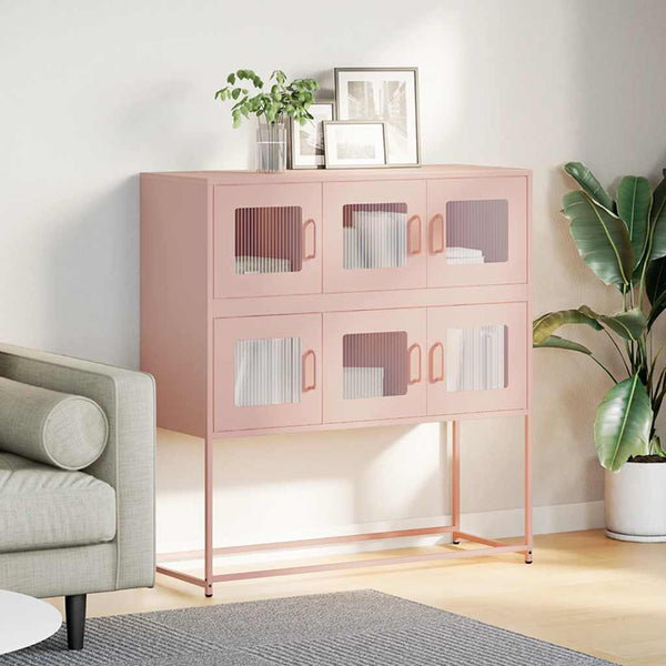 Rosa Sideboard, Stahl, 100,5 cm