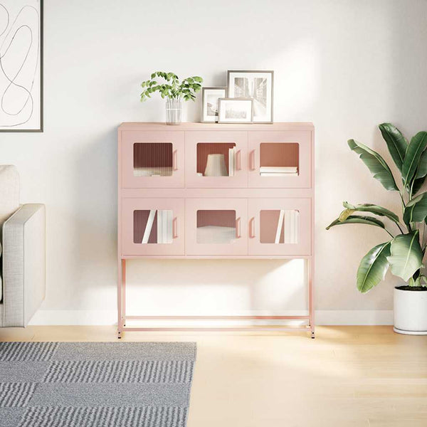 Rosa Sideboard, Stahl, 100,5 cm