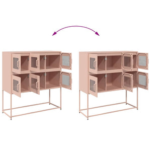 Rosa Sideboard, Stahl, 100,5 cm