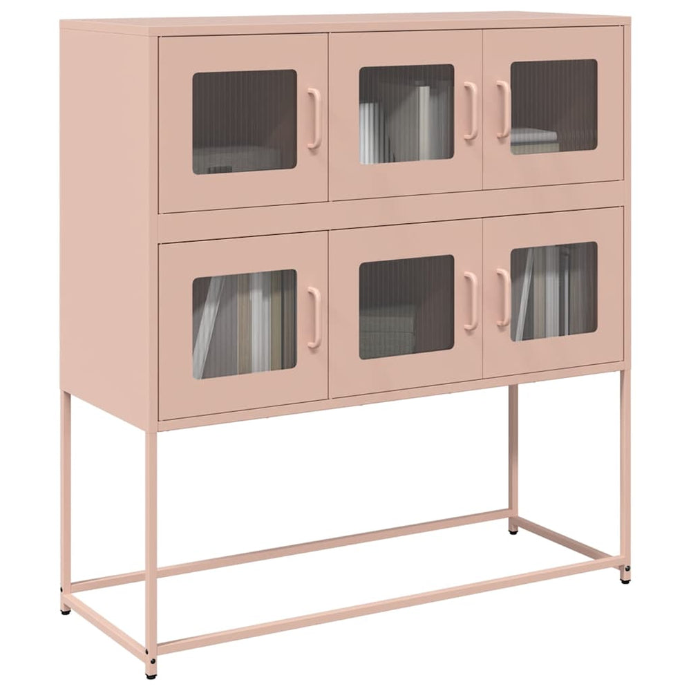 vidaXL Sideboard Pink 100.5x39x107 cm Cold Rolled Steel