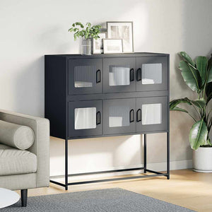 Anthrazit Sideboard, 100,5 cm Stahl