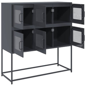 Anthrazit Sideboard, 100,5 cm Stahl