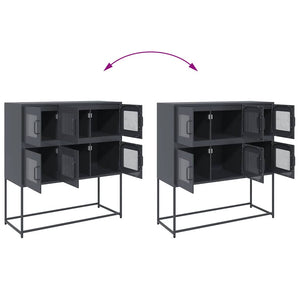 Anthrazit Sideboard, 100,5 cm Stahl