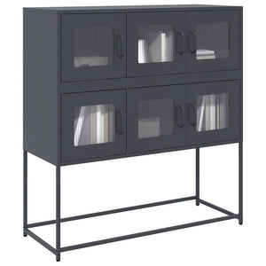 Anthrazit Sideboard, 100,5 cm Stahl