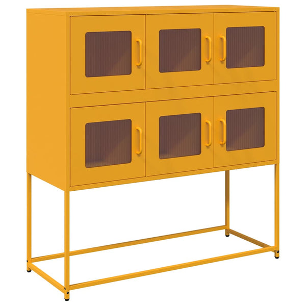 Senfgelbes Sideboard 100,5 cm Stahl