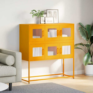 Senfgelbes Sideboard 100,5 cm Stahl