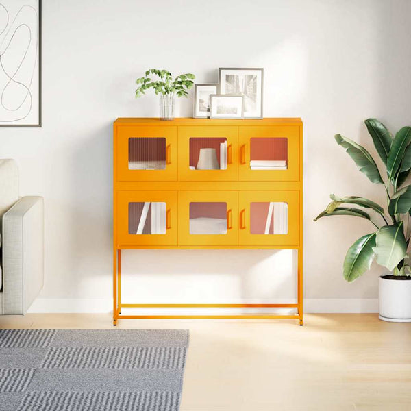 Senfgelbes Sideboard 100,5 cm Stahl
