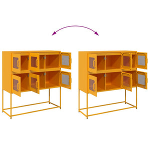 Senfgelbes Sideboard 100,5 cm Stahl
