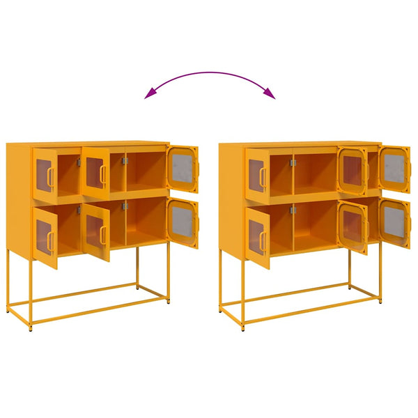Senfgelbes Sideboard 100,5 cm Stahl