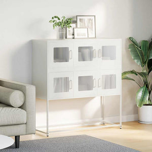 Weißes Sideboard 100,5 cm aus Stahl