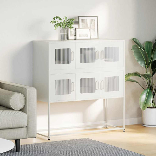 Weißes Sideboard 100,5 cm aus Stahl